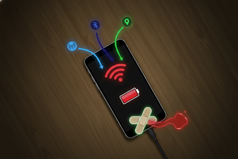 Choque! Suas conexões (Wi-Fi, Bluetooth, GPS) estão roubando a vida da sua bateria! Pare o sangramento AGORA!